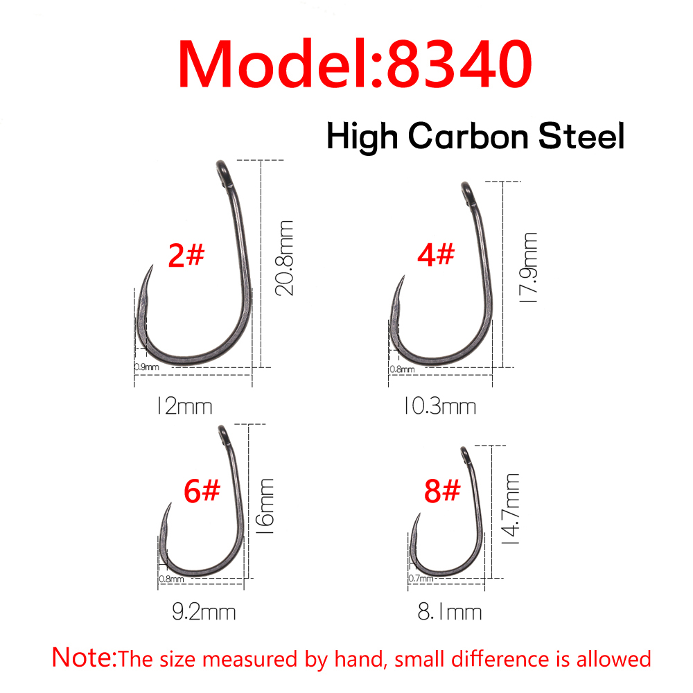 50개입 무광 블랙 잉어 낚시 바브리스 훅 다운 벤트  - Fishing Hook Assortment 리뷰 및 가격