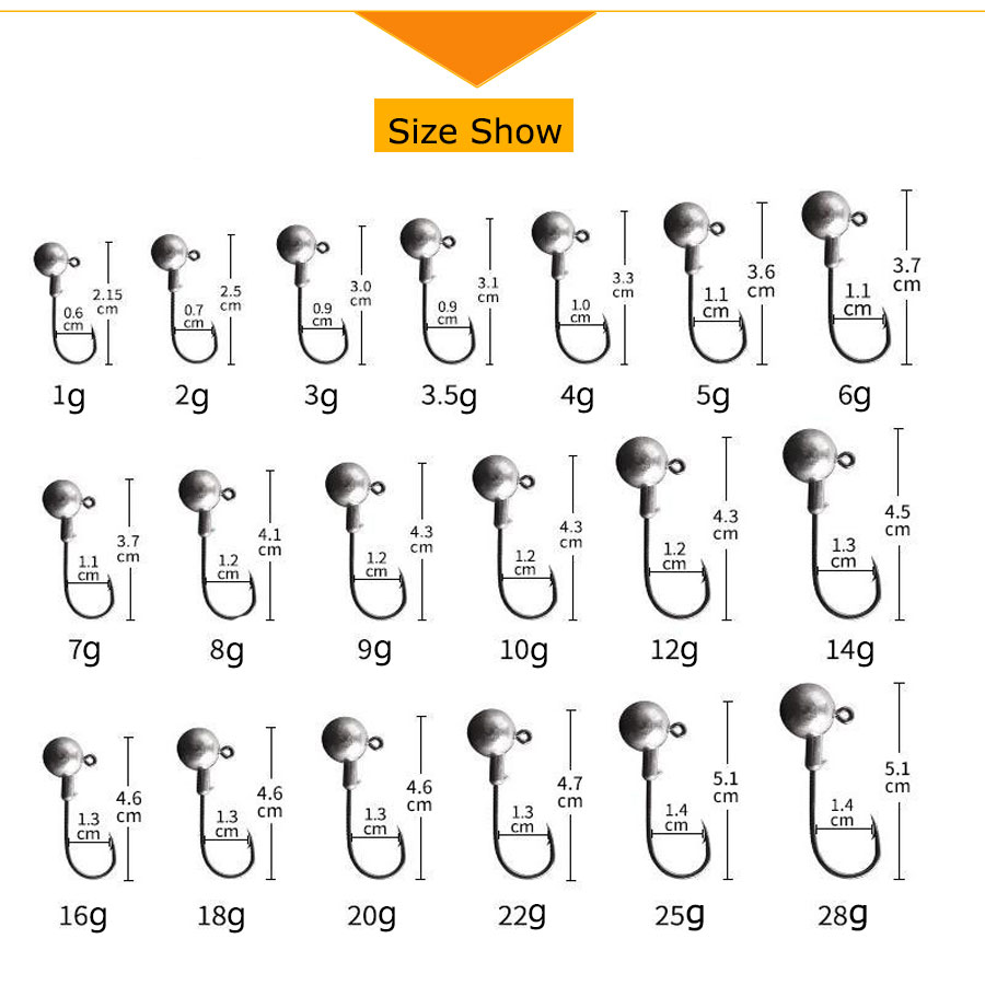 1g 2g 3g 4g 5g 10g 20g 22g 25g - Fishing Hook Assortment 리뷰 및 가격