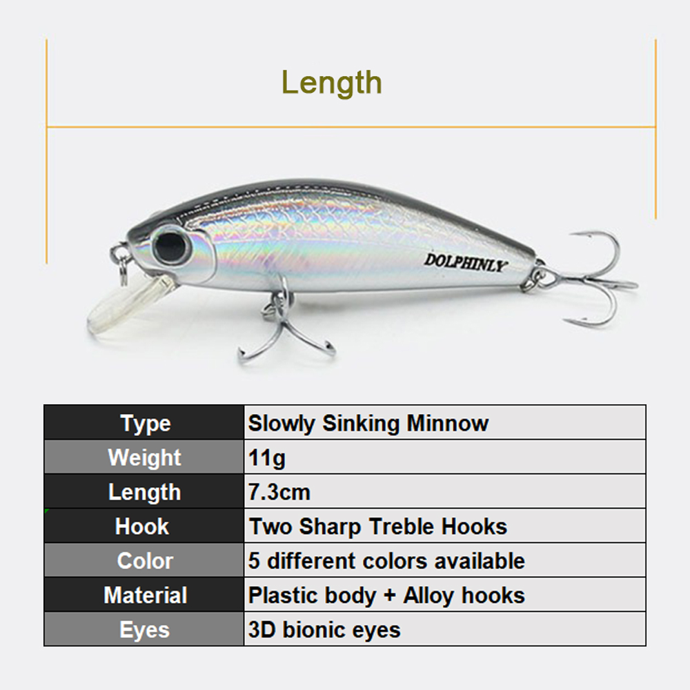 싱킹 미노우 낚시 미끼 11g 장거리 캐스트 워블러 트 - Fishing Hook Treble 리뷰 및 가격