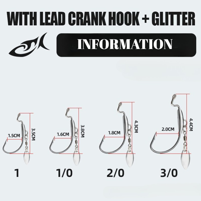 [TUODIAO] 크랭크 훅 지그 헤드 세트 위드리스  - Fishing Hook Weedless 리뷰 및 가격