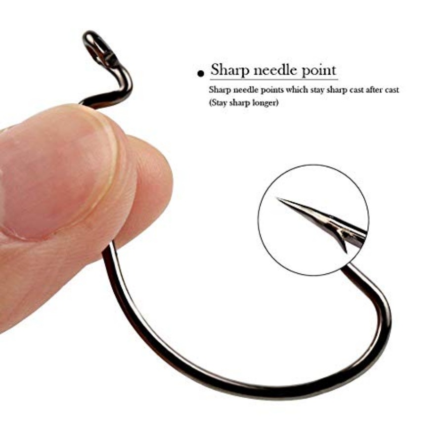 오프셋 섕크 웜 훅 고탄소강 위드리스 낚시 바늘 (소프 - Fishing Hook Weedless 리뷰 및 가격