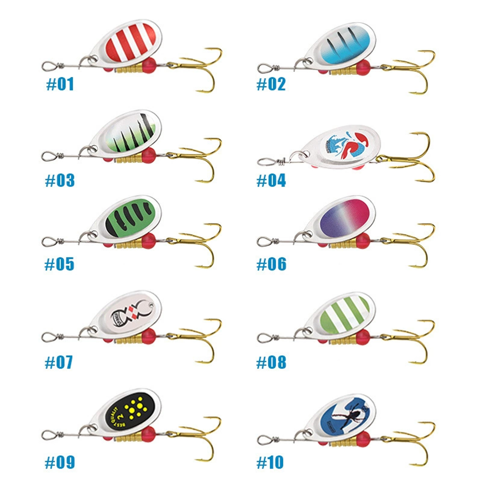 메탈 스피너 낚시 루어, 배스 낚시꾼을 위한 반사형,  - Fishing Hook Treble 리뷰 및 가격