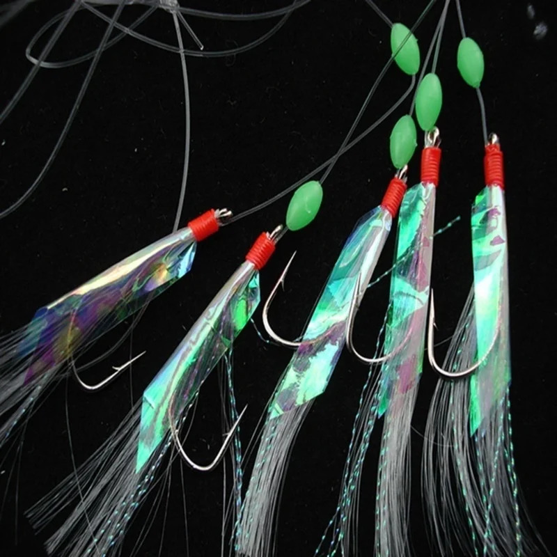 5 개/대 멀티 컬러 소프트 실버 스킨 낚시 미끼 세트 - Fishing Hook Assortment 리뷰 및 가격