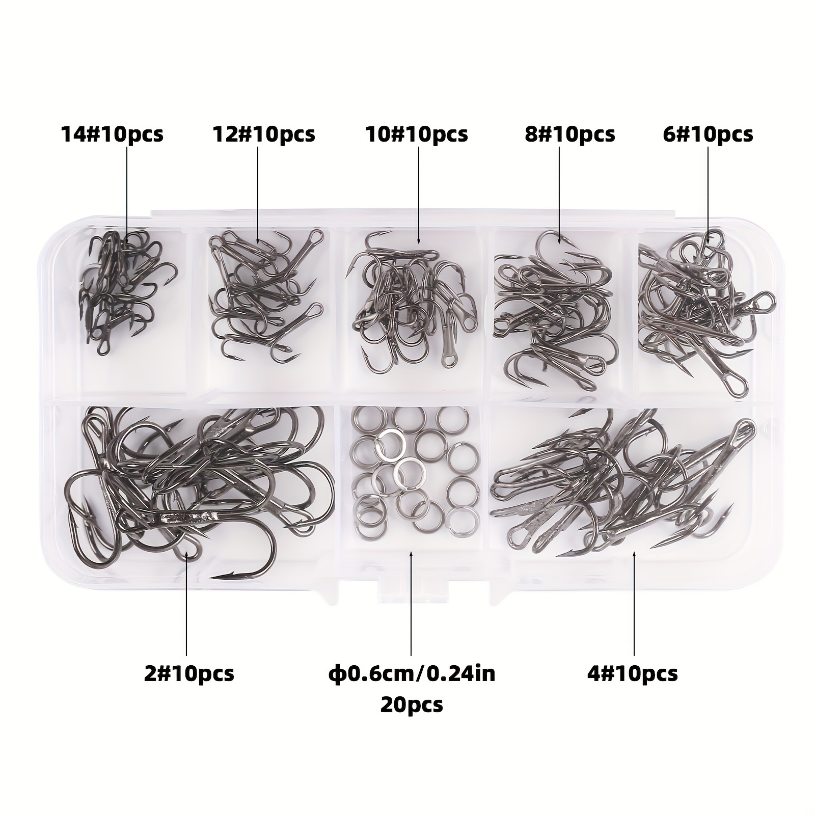90개/세트 스플릿 링이 포함된 루어 트리플 훅 키트, - Fishing Hook Assortment 리뷰 및 가격